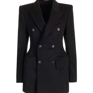 Balenciaga Black Hourglass Double-Breasted Jacket