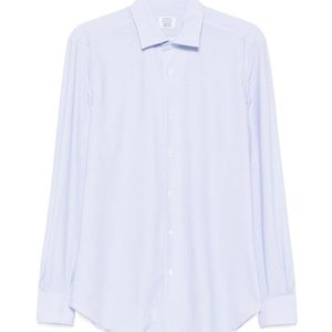 Mazzarelli White Lapel Long Sleeve Shirt for men