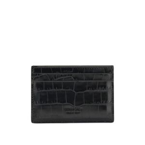 Tom Ford Black Logo Debossed Card Holder for men