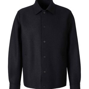 Harris Wharf London Blue Snap-Button Shirt Jacket for men