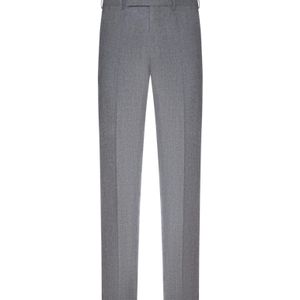 Zegna Grey Straight-Leg Wool Trousers for men