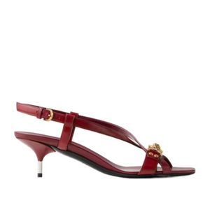 Versace Red Marisa Heeled Sandals