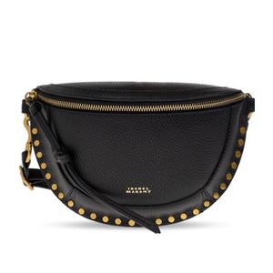 Isabel Marant Black Logo Printed Waist Bag