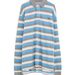 ERL Blue Collared Long-Sleeve Polo Shirt for men