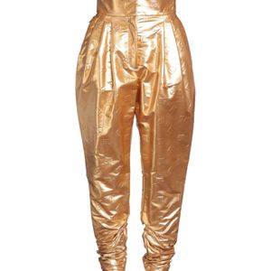 Dolce & Gabbana Metallic Slim-Fit Shiny Trousers