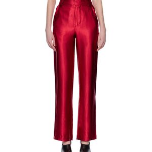 Edward Cuming Red Casual Pants With Belt Loops