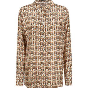 Etro Natural Graphic Printed Curved Hem Shirt