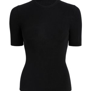 Khaite Black Celina Short-Sleeved Crew-Neck T-Shirt