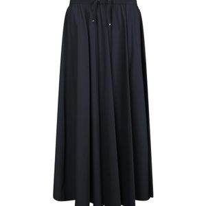 Herno Black Drawstring A-Line Midi Skirt