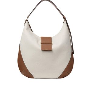 Jimmy Choo White Bar Hobo Large Shoulder Bag