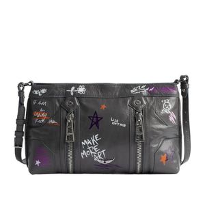 Zadig & Voltaire Black X Humberto Cruz Sunny Mood Zipped Crossbody Bag