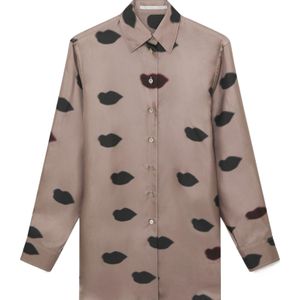 Stella McCartney Natural Oversized Lips Print Shirt