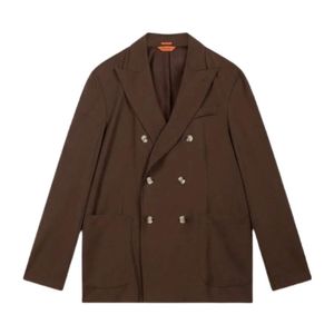 Barena Brown Double Breasted Blazer for men