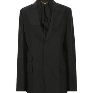 Victoria Beckham Black Single-Breasted Blazer