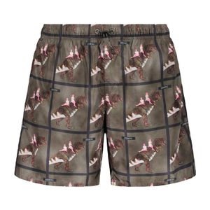 Iceberg Grey Graphic Print Swim Shorts for men