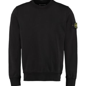 Stone Island Black Logo Patch Crew Sweatshirt for men