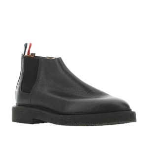 Thom Browne Black Almond Toe Chelsea Boots for men