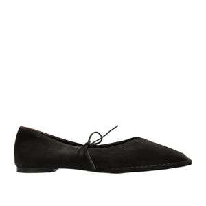 Alohas Black Lace-Up Ballet Flats