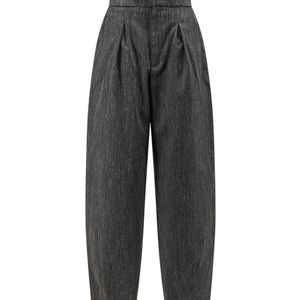 Soeur Grey Baptiste Pleated Wide-Leg Pants