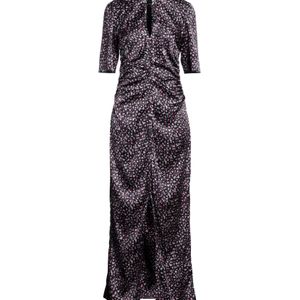 Ganni Purple Floral Pattern Dress
