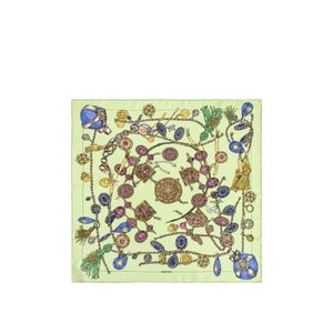 Versace Green Broken Jewels Printed Scarf for men