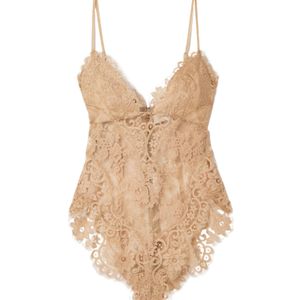 Zimmermann Natural Lace Teddy Bodysuit
