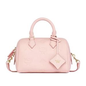 MCM Pink Boston Ella Zip-Up Tote Bag