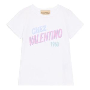 Valentino White Chez 1960 Printed Crewneck T-Shirt