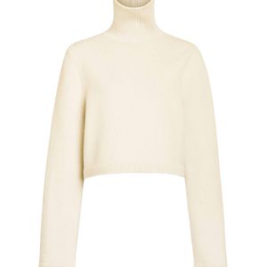 Alaïa Natural Roll-Neck Short Sweater