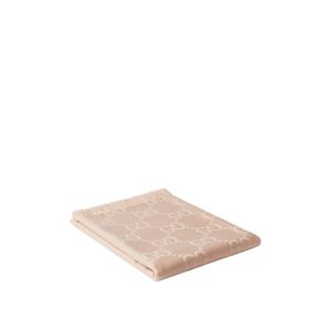 Gucci Pink Gg Wool And Silk Blanket for men