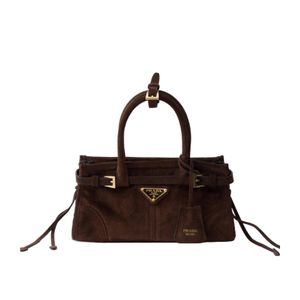 Prada Brown Bonnie Suede Mini Handbag