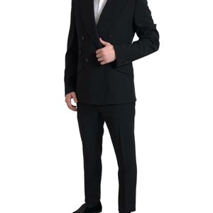 Dolce & Gabbana Black 2 Piece Double Breasted Sicilia Suit for men