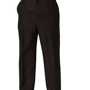 Dolce & Gabbana Black Linen Straight Dress Trouser Pants Viscose for men