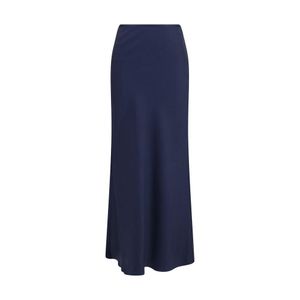 Loulou de Saison Blue Silk Long Skirt