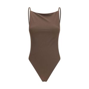Jacquemus Brown Polyamide One-Piece Swimsuit