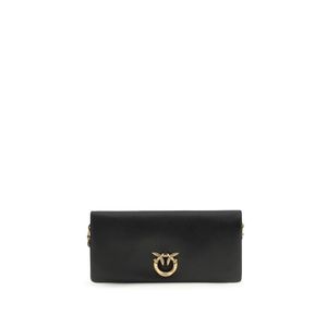 Pinko Black Calf Leather Bos Taurus Clutch Bag