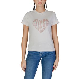 Guess Blue Cream Cotton Tops & T