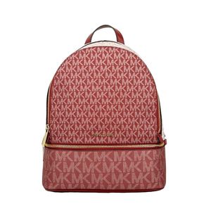 Michael Kors Red Rhea Medium Pvc Backpack Bookbag