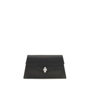 McQueen Black Calf Leather Bos Taurus Clutch Bag