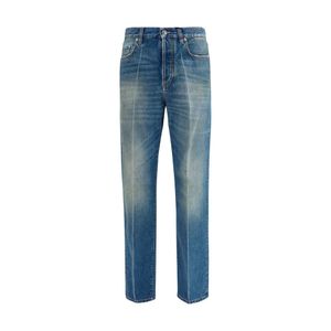 Versace Blue Cotton Straight for men