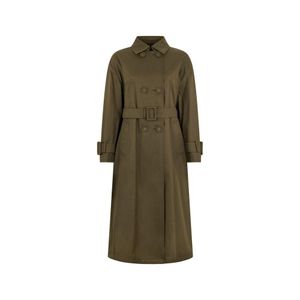 Herno Green Bicolor Cotton Coat