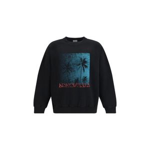 Balenciaga Blue Black Cotton Sweatshirt for men