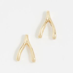 Jennifer Meyer Metallic Wishbone Studs Earrings