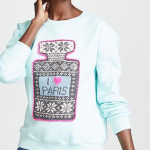 Michaela Buerger Blue I Love Paris Sweatshirt