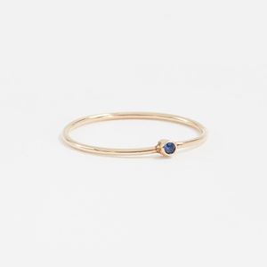 Jennifer Meyer Blue Sapphire Thin Ring