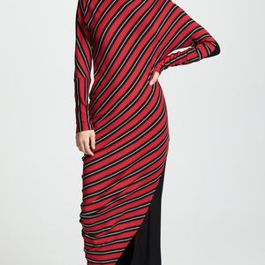 Zero + Maria Cornejo Red Lui Wide Stripe Dress