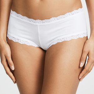 Hanky Panky White Cotton With A Conscience Boy Shorts