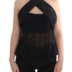 Exte Neck Wrap Top Black Sig30856