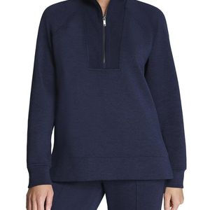 Spanx Blue Brushed Half Zip Tunic