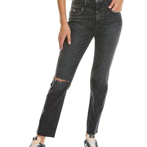 Hudson Black Holly Washed High-Rise Straight Jean